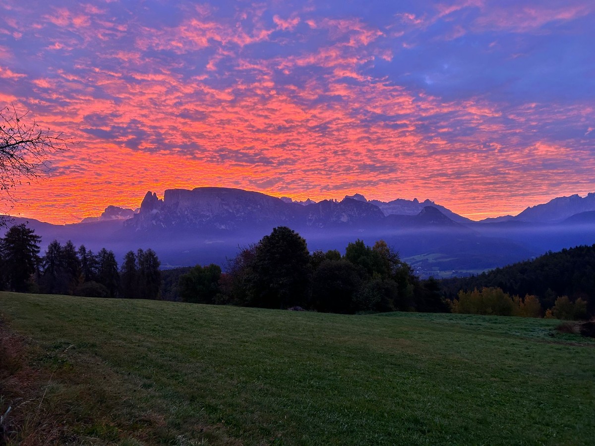 Blick zu den Dolomiten- dem Weltnaturerbe